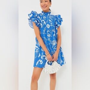 Oliphant Blue and White Floral Dress